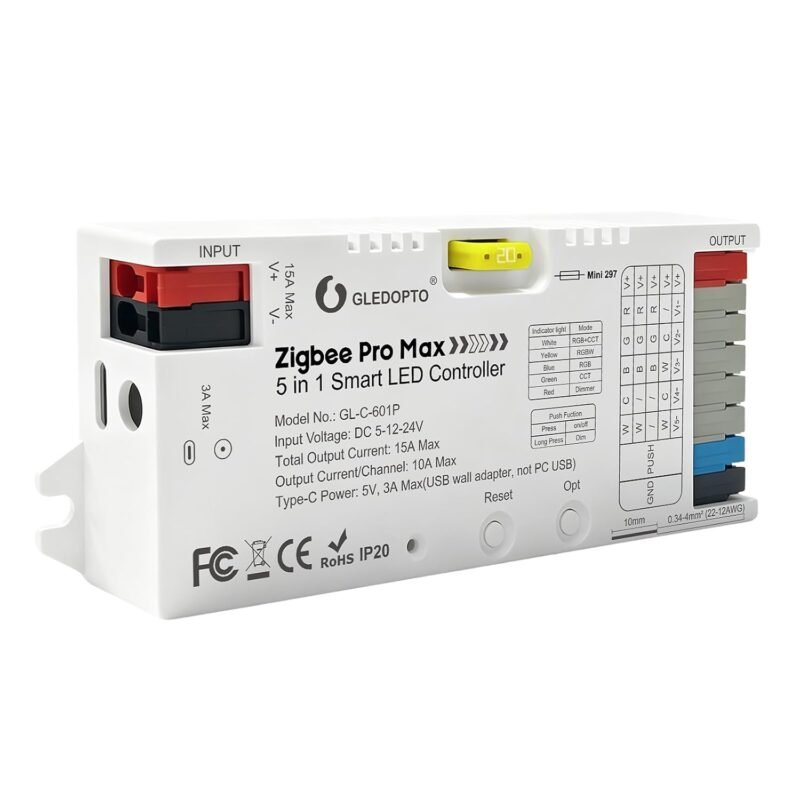 GLEDOPTO Zigbee 3.0 LED strip controller Pro Max 5 in 1