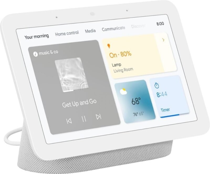 Google Nest Hub 2nd gen smart display with Thread border router for Matter
