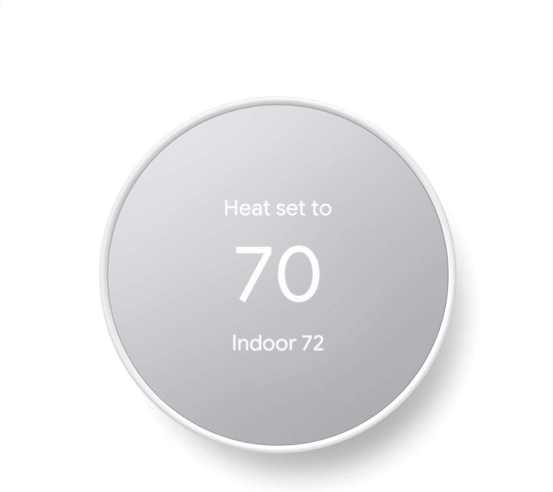 Google Nest Thermostat Matter over Wi-Fi smart thermostat in Snow