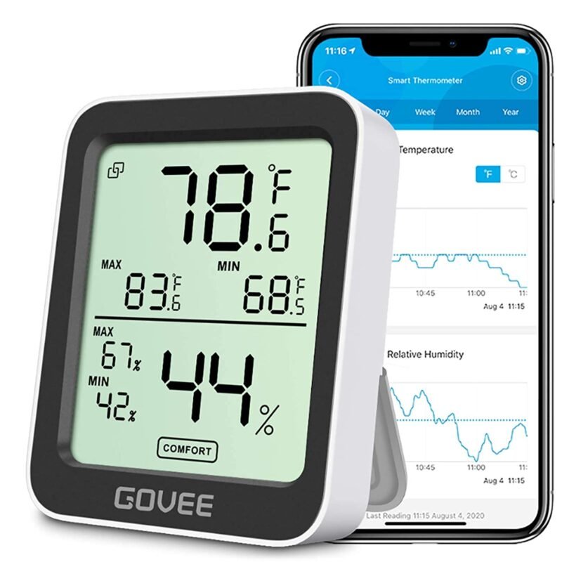 Govee H5075 Bluetooth indoor thermometer hygrometer with LCD