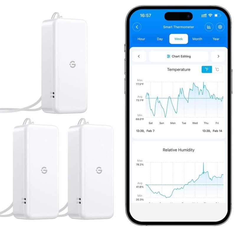 GoveeLife H5110 Bluetooth hygrometer thermometer mini sensor 3-pack