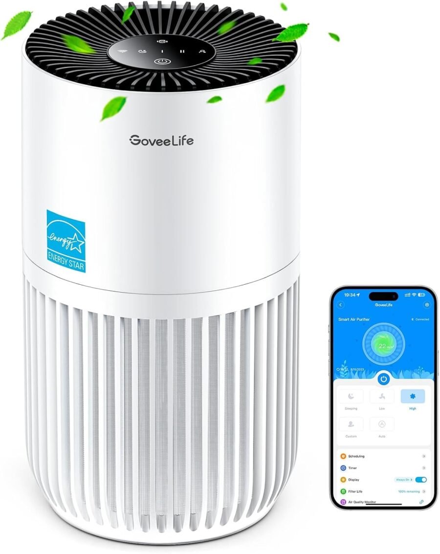 GoveeLife Smart Mini Air Purifier H7126 Matter certified desktop purifier