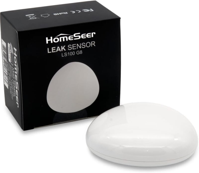 HomeSeer LS100 G8 800 Series Z-Wave Long Range water leak sensor