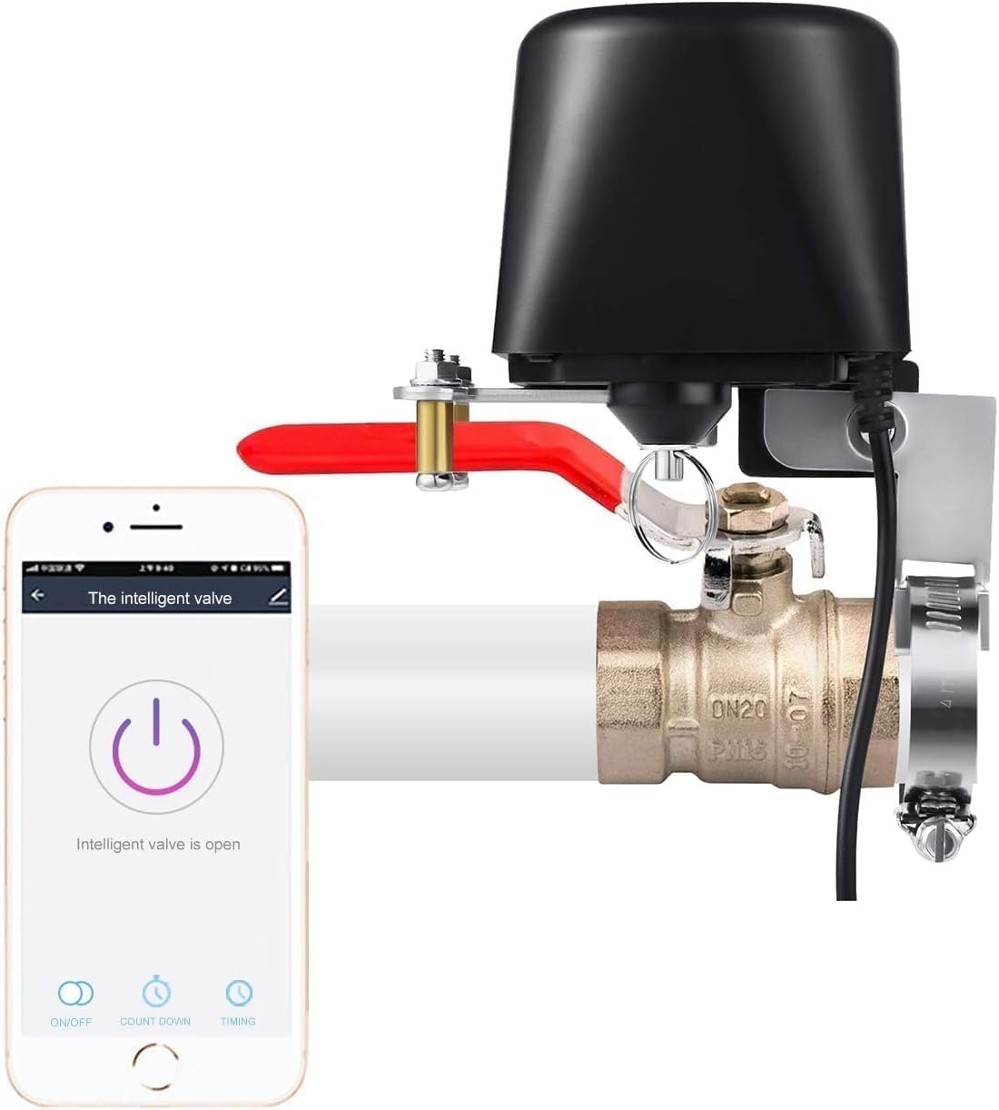 Jinvoo Matter smart valve controller for water and gas ball valves