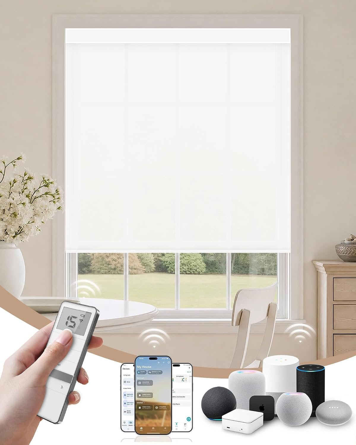 KINCMO Matter over Thread motorized sunscreen solar shades
