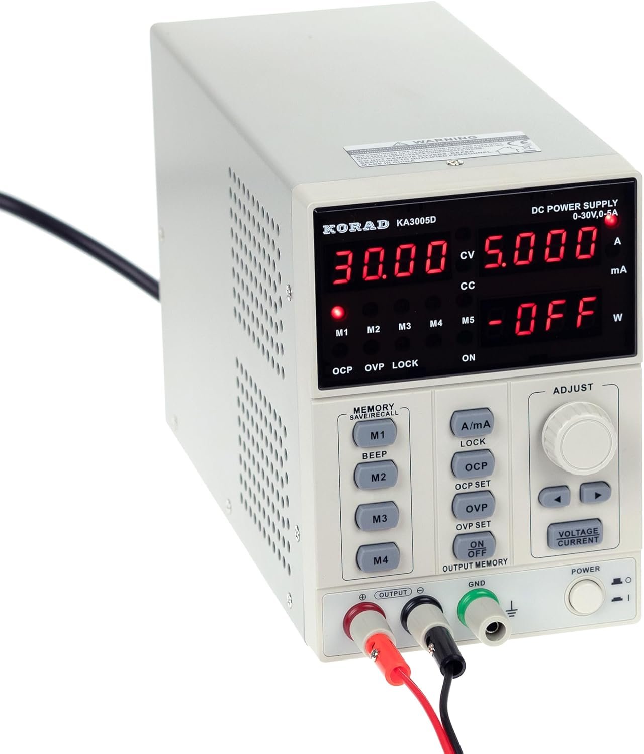 Korad KA3005D precision linear DC power supply 30V 5A with memory presets