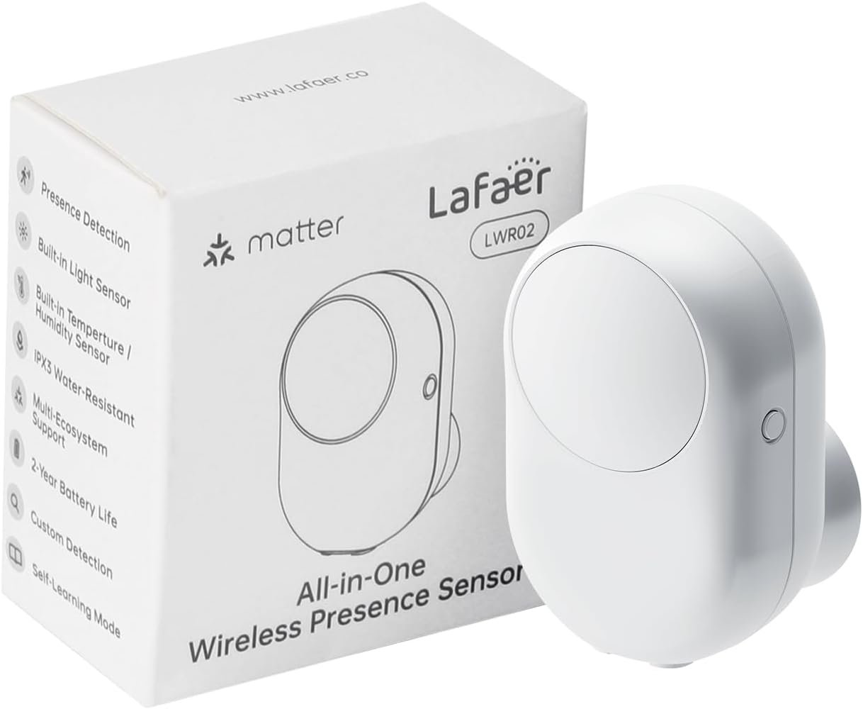 LAFAER LWR02 5-in-1 Matter over Thread presence sensor with temperature and humidity
