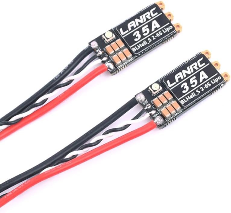 LANRC 35A BLHeli_S ESC 2-6S with DShot600 and RGB LED, 2 pack