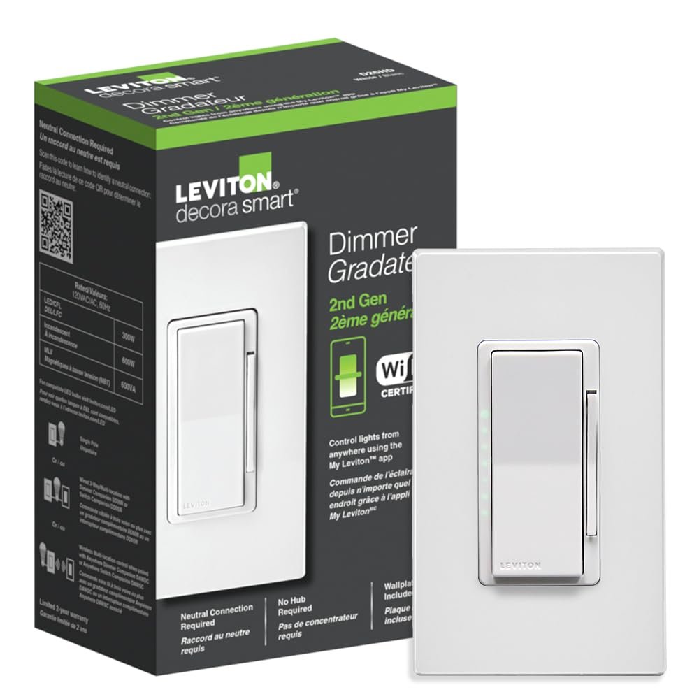 Leviton Decora Smart Wi-Fi Dimmer D26HD 2nd Gen with Matter support