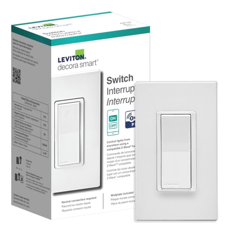 Leviton Decora Smart ZW15S Z-Wave 800 Series 15A switch