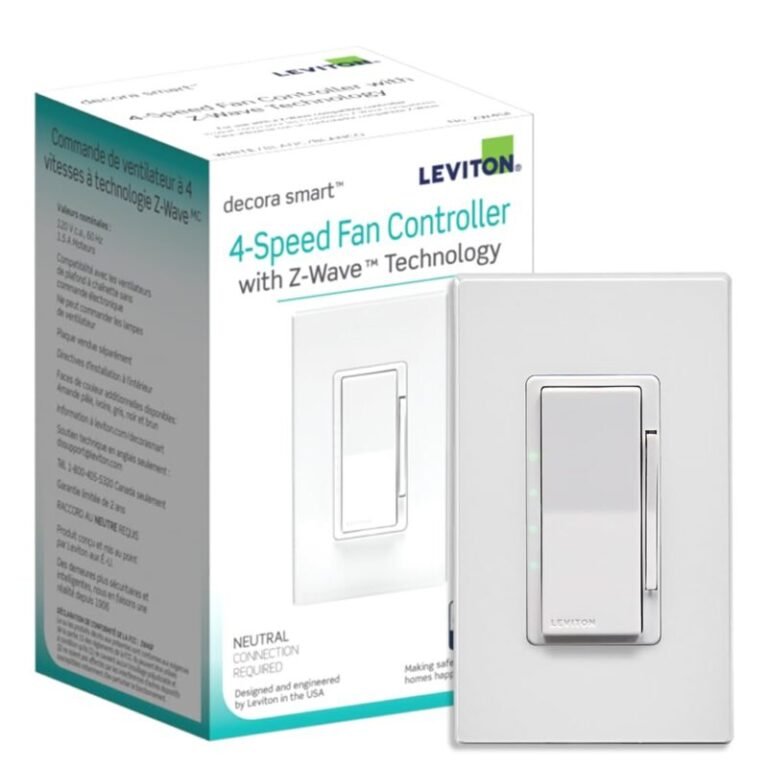 Leviton Decora Smart ZW4SF Z-Wave 4-speed ceiling fan speed controller