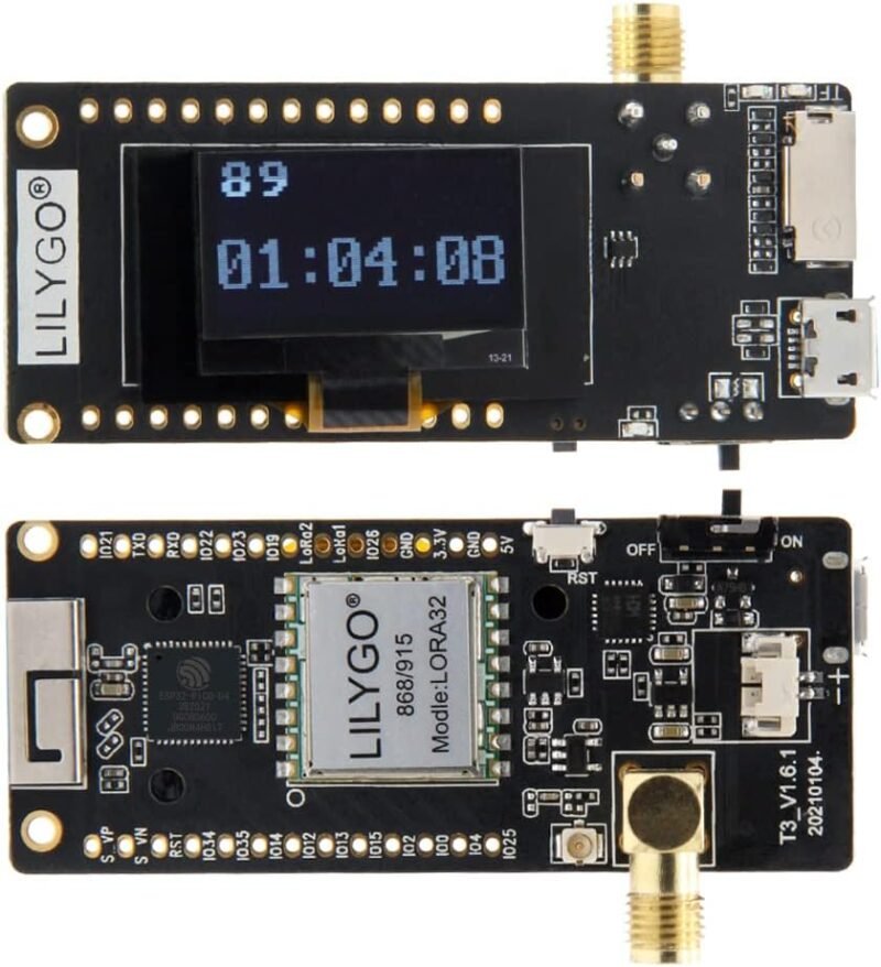 LILYGO LoRa32 915MHz ESP32 board with OLED and SD card slot