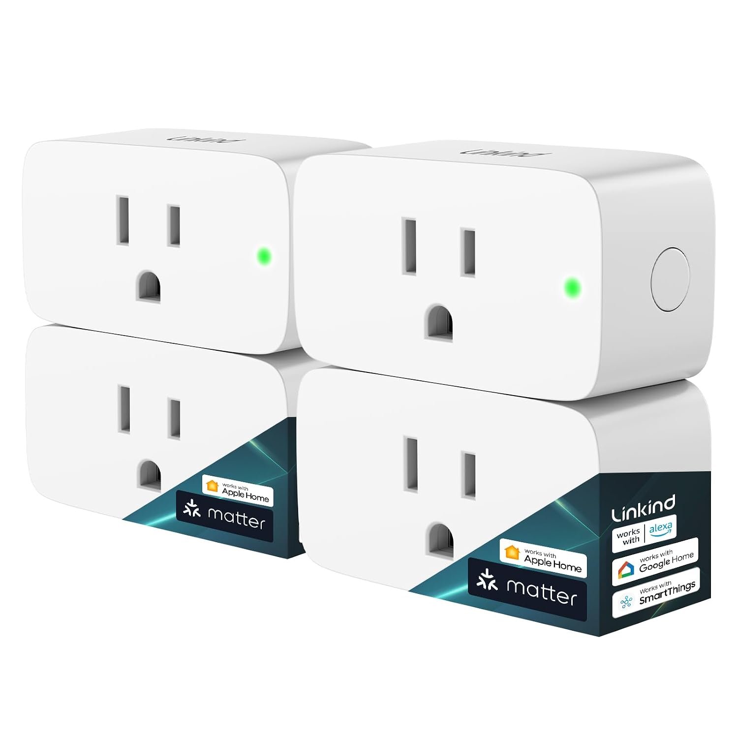 Linkind Matter smart plug, 4-pack