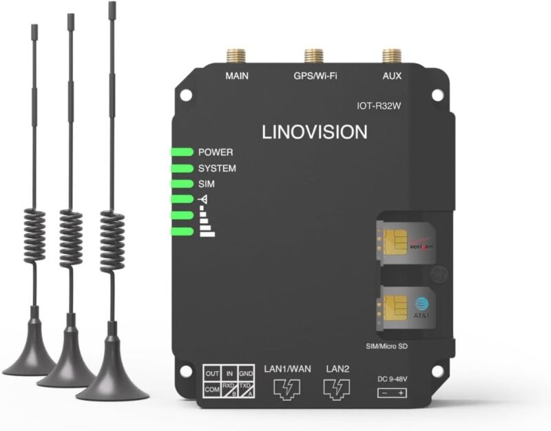 LINOVISION industrial 4G LTE router with dual SIM and RS485