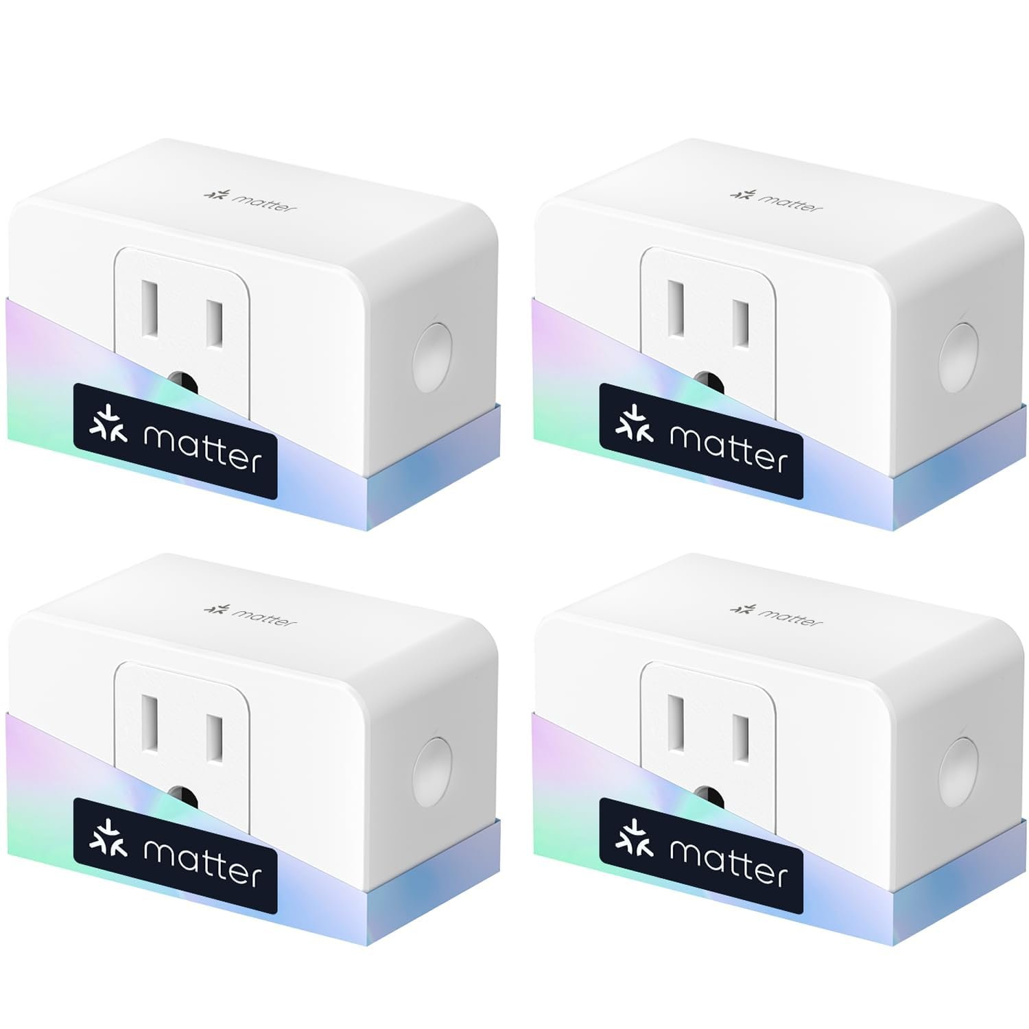 meross Matter smart plug with energy monitoring and standby killer, 4-pack