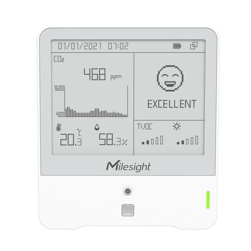 Milesight AM307 LoRaWAN indoor ambience monitoring sensor with e-ink screen
