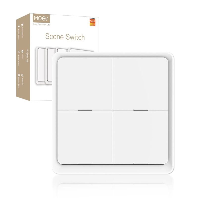 MOES wireless Zigbee smart scene switch button