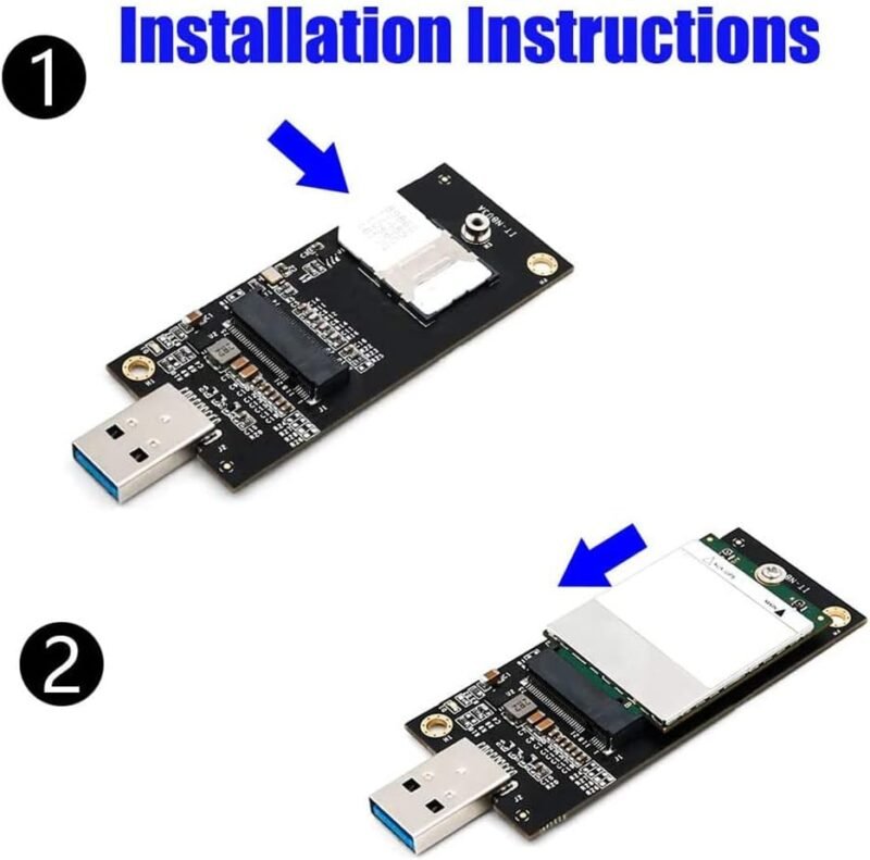 Mustpoint M.2 Key B to USB 3.0 adapter with SIM slot for WWAN modules