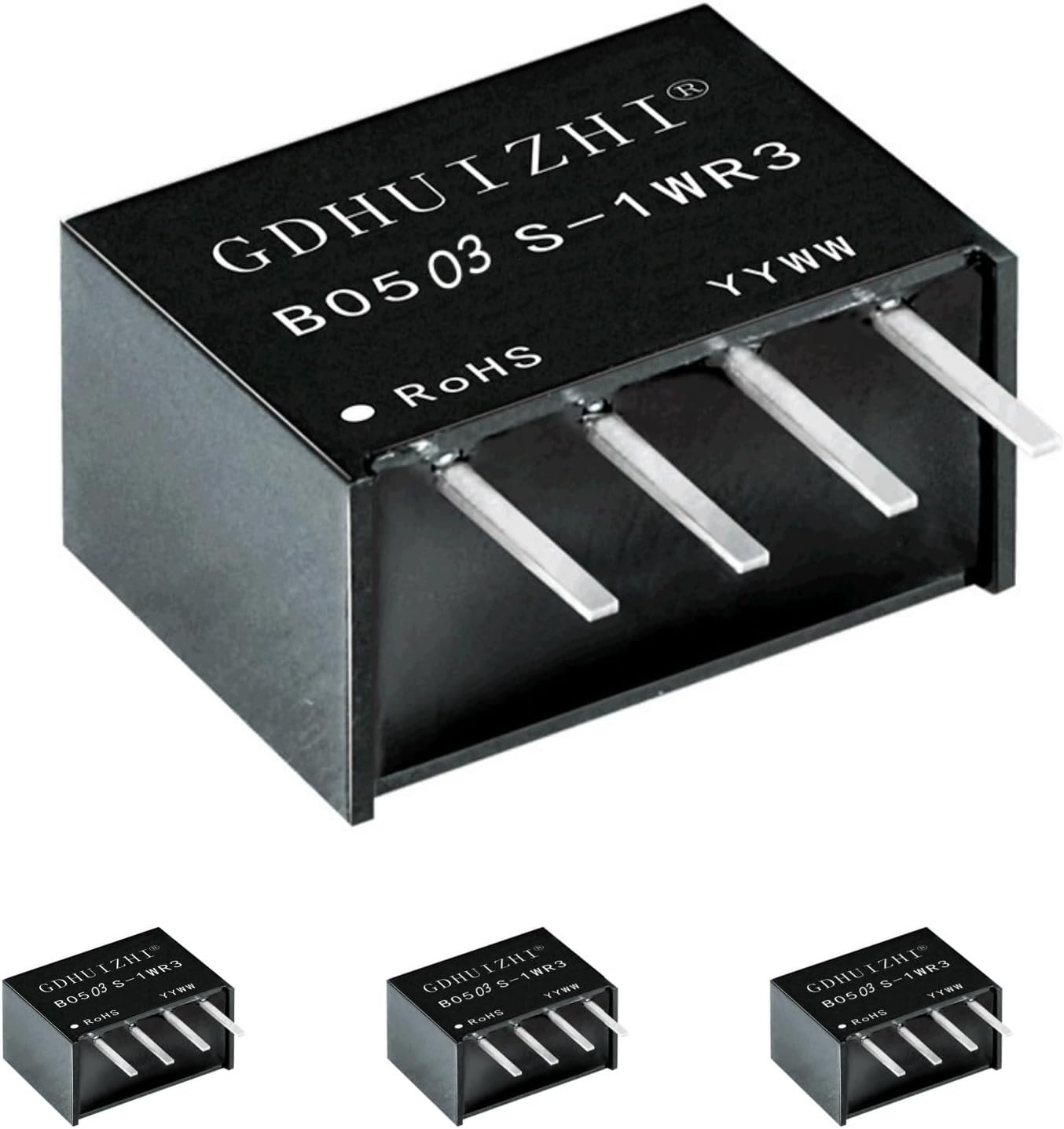 MUXWELL 5V to 3.3V 1W isolated DC-DC power module with short-circuit protection