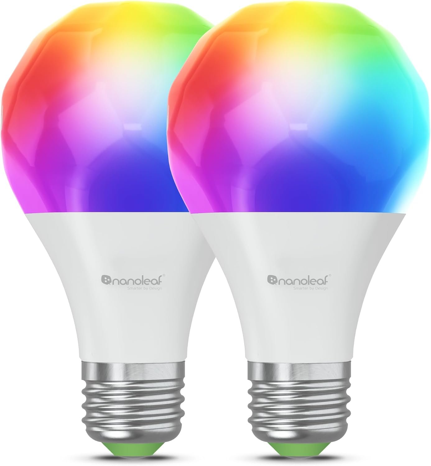 Nanoleaf Essentials Matter A19 E26 color smart light bulbs 2-pack