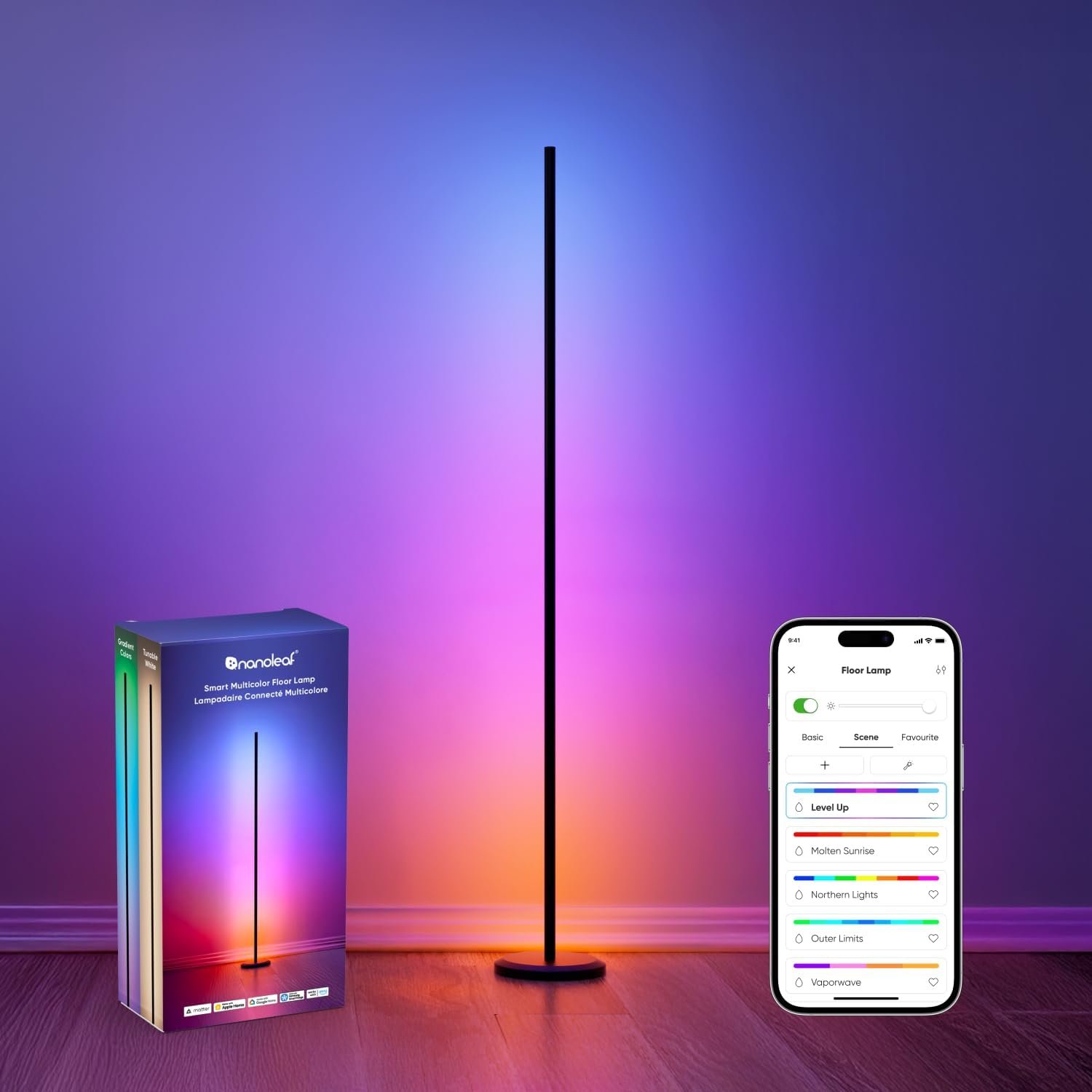Nanoleaf Matter smart floor lamp 1700 lumen RGBTW standing lamp