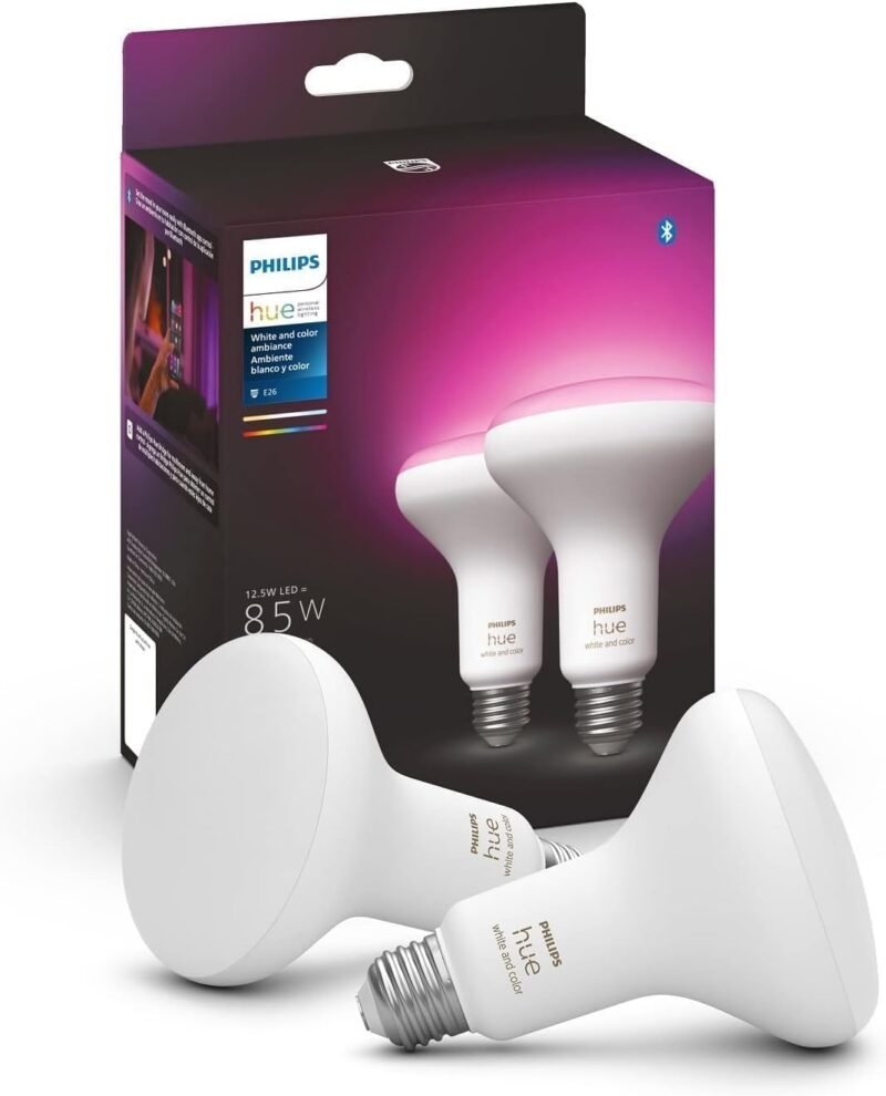 Philips Hue BR30 Zigbee smart flood bulb 2-pack