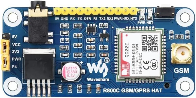 R800C GSM/GPRS 2G HAT for Raspberry Pi and Jetson Nano