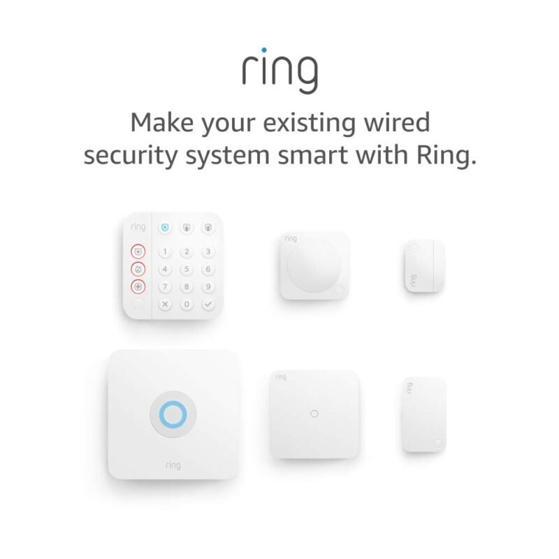 Ring Retrofit Alarm Kit bundle connecting wired door and window contacts over Z-Wave