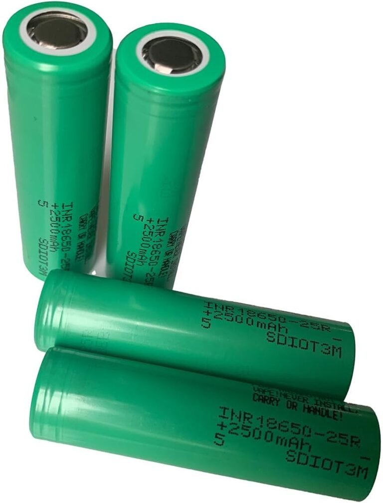 Samsung 25R 18650 2500mAh 20A flat top high drain lithium-ion cells 4-pack