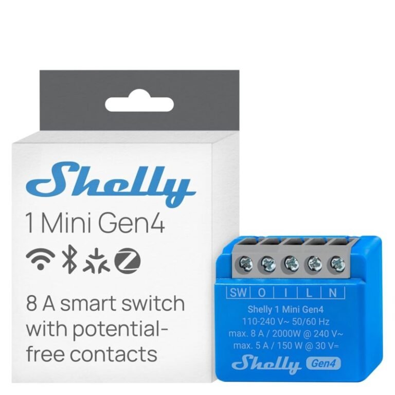 Shelly 1 Mini Gen4 Wi-Fi, Matter and Zigbee smart relay