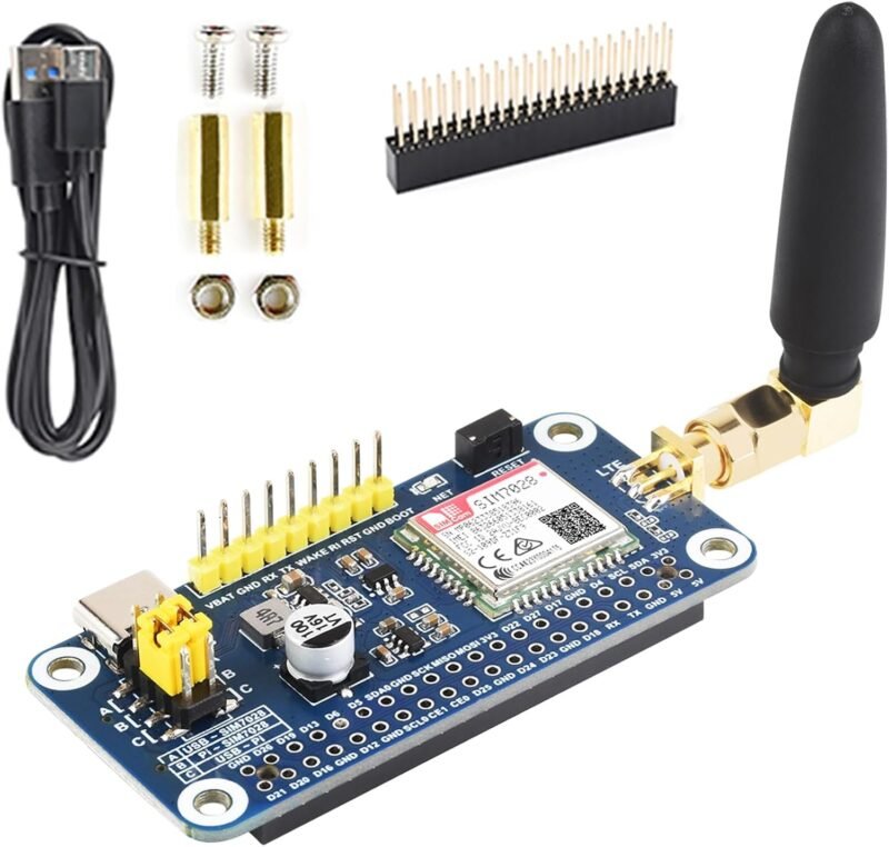 SIM7028 NB-IoT HAT with onboard antenna for Raspberry Pi