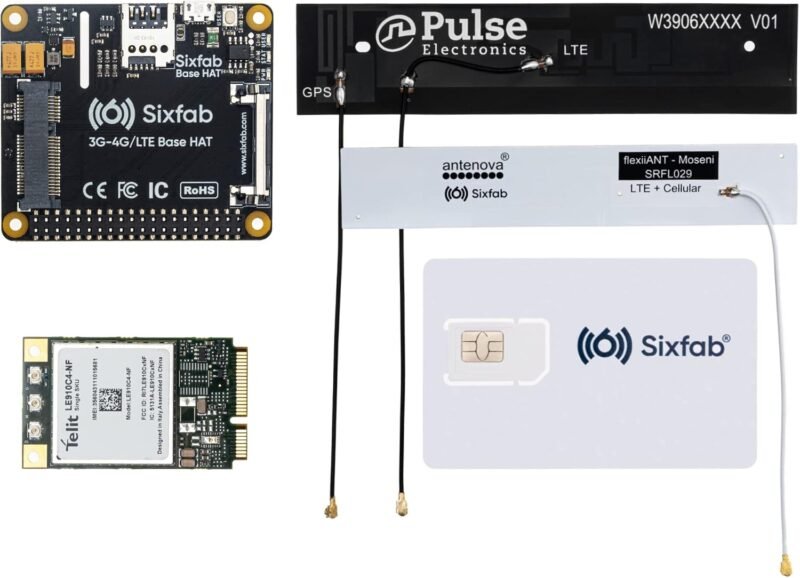 Sixfab Raspberry Pi 4G/LTE cellular modem kit with IoT SIM