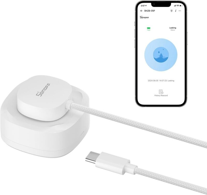 SONOFF SNZB-05P Zigbee water leak sensor with detection cable