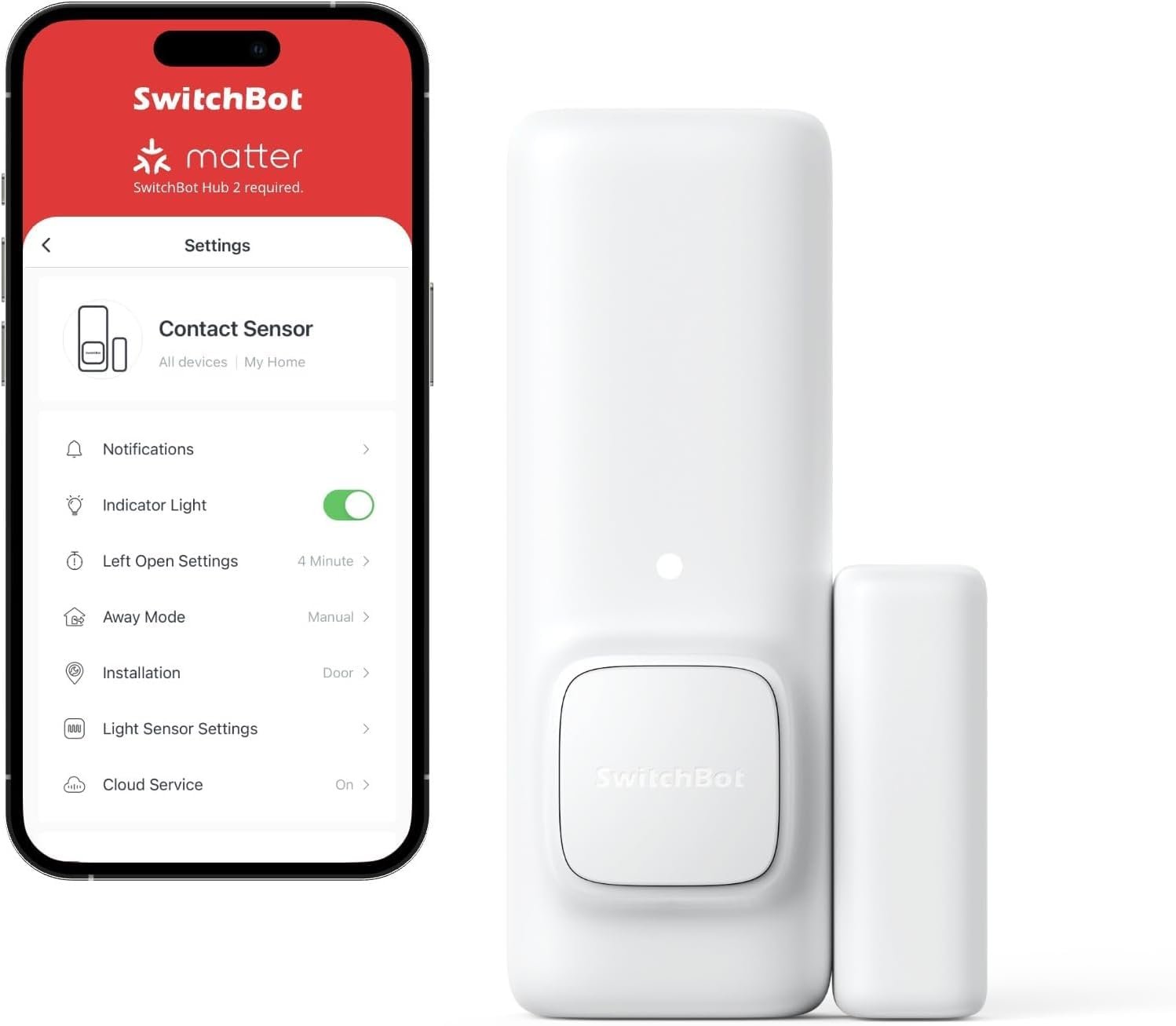 SwitchBot contact sensor with built-in motion detection for doors and windows