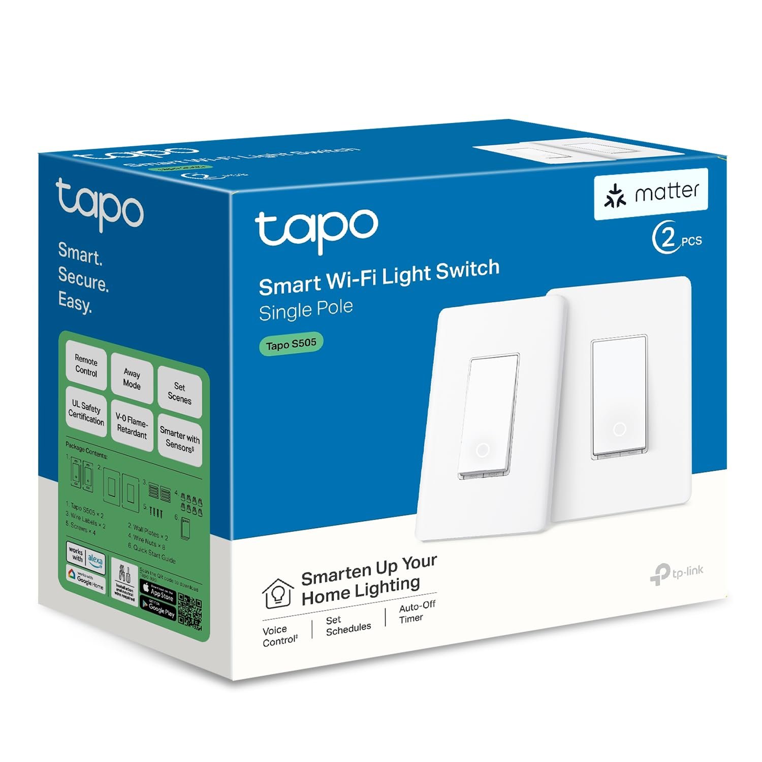 TP-Link Tapo S505 Matter smart light switch UL certified