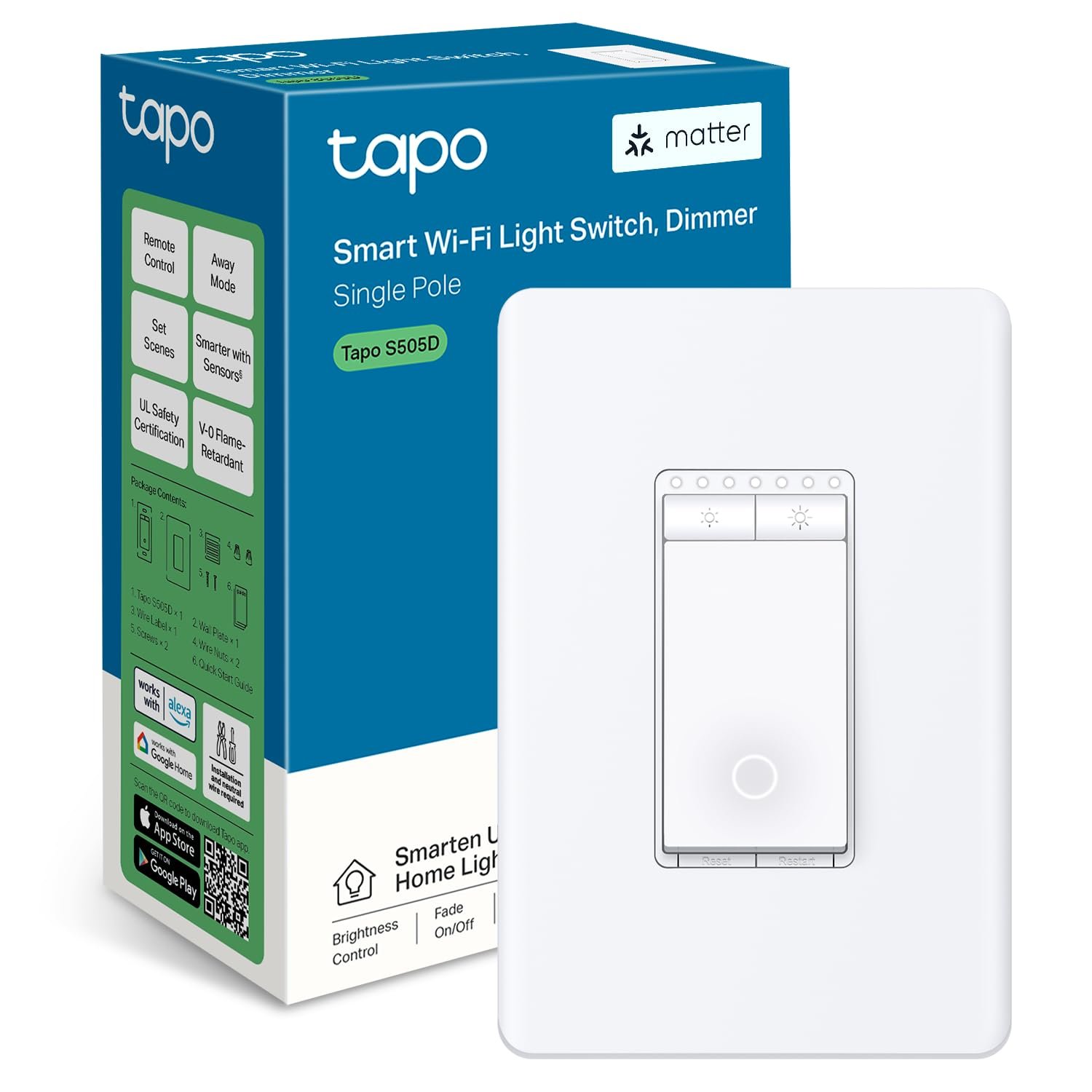 Tapo S505D Matter smart dimmer switch single pole