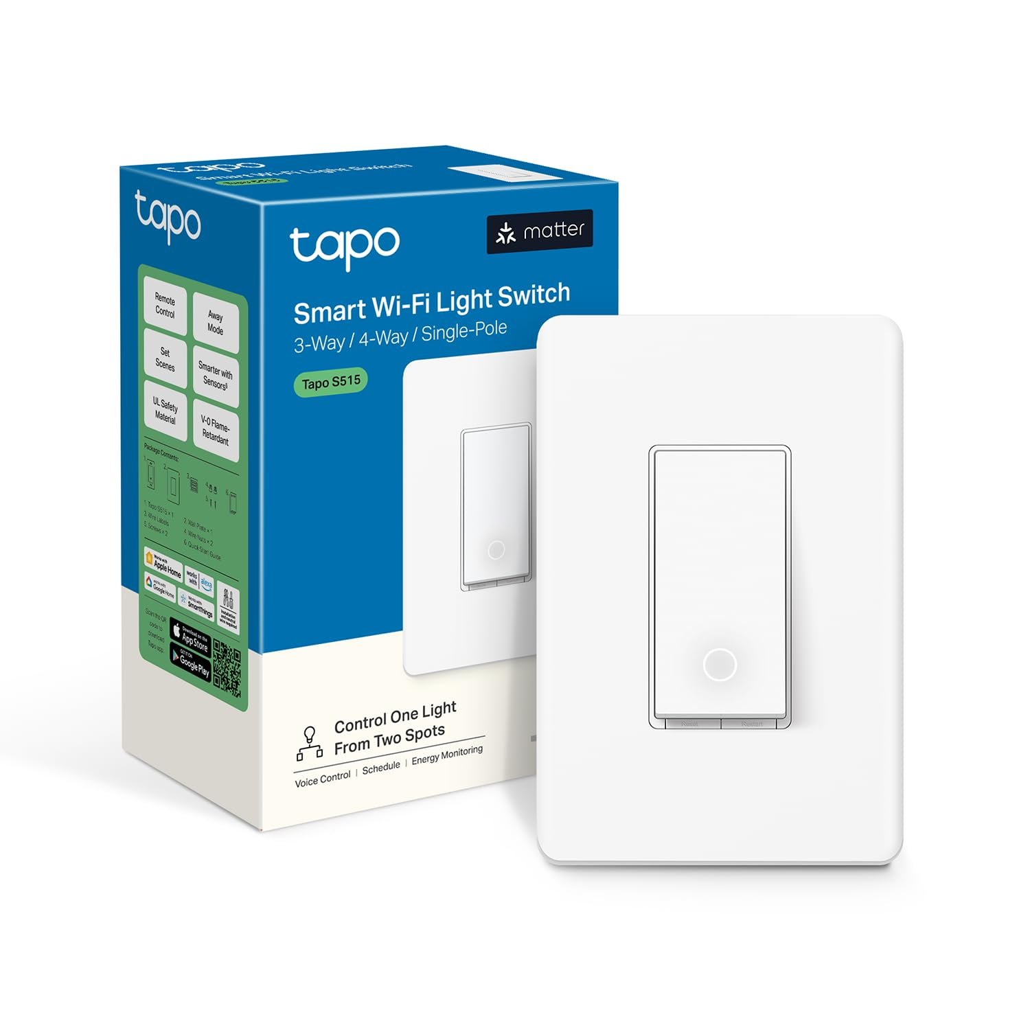 Tapo S515 Matter smart switch for single pole, 3-way and 4-way circuits