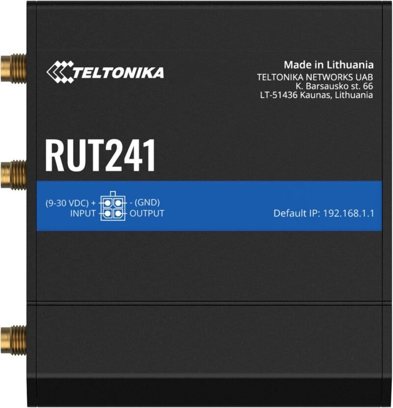Teltonika RUT241 compact industrial 4G LTE Cat 4 router