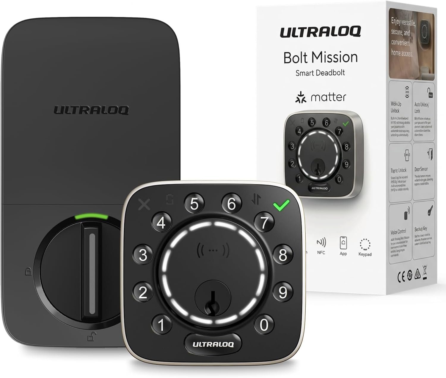 ULTRALOQ Bolt Mission UWB smart lock Matter over Thread