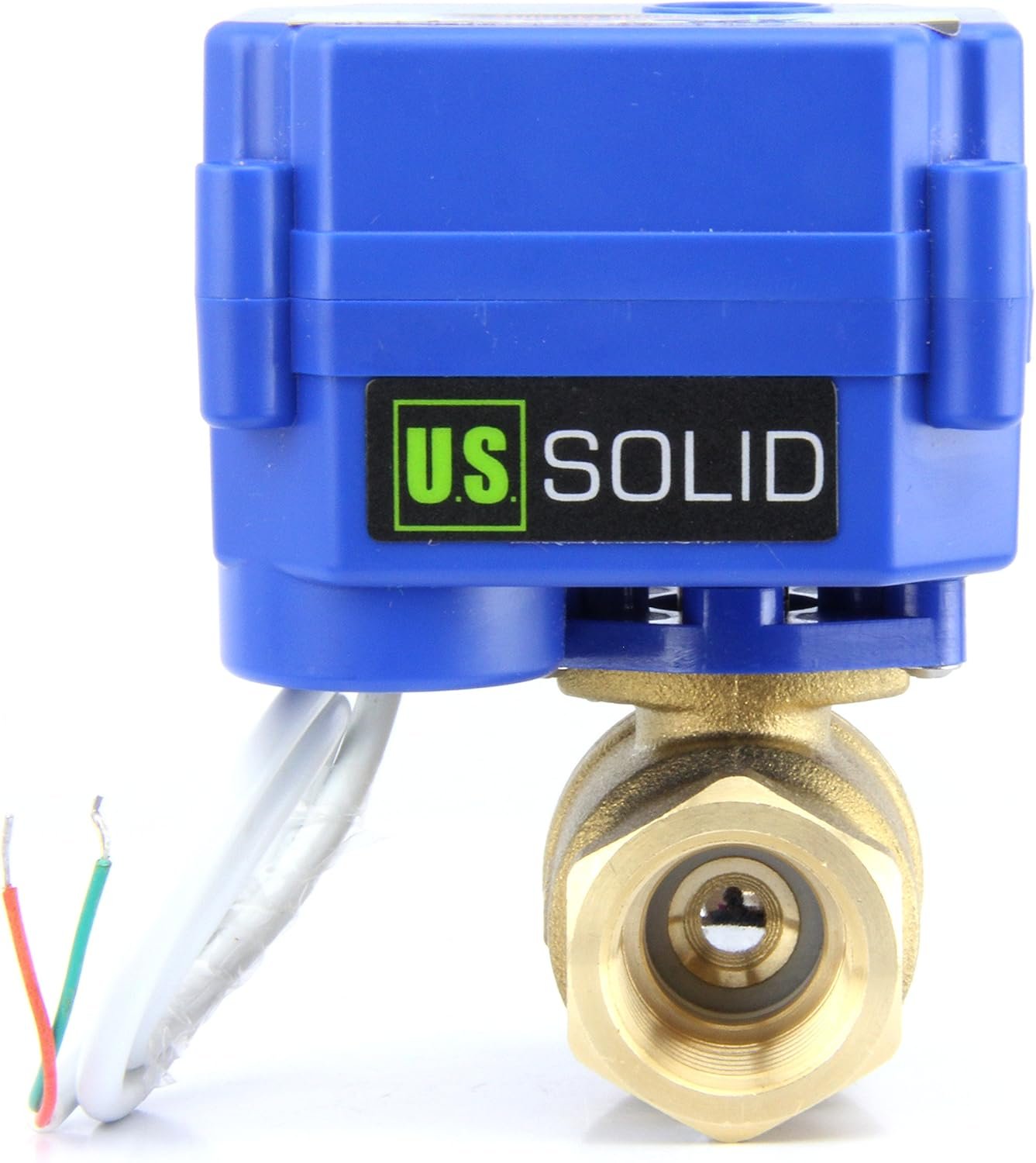 U.S. Solid 3/4 inch brass motorized ball valve 9-24V for DIY Matter shut-off