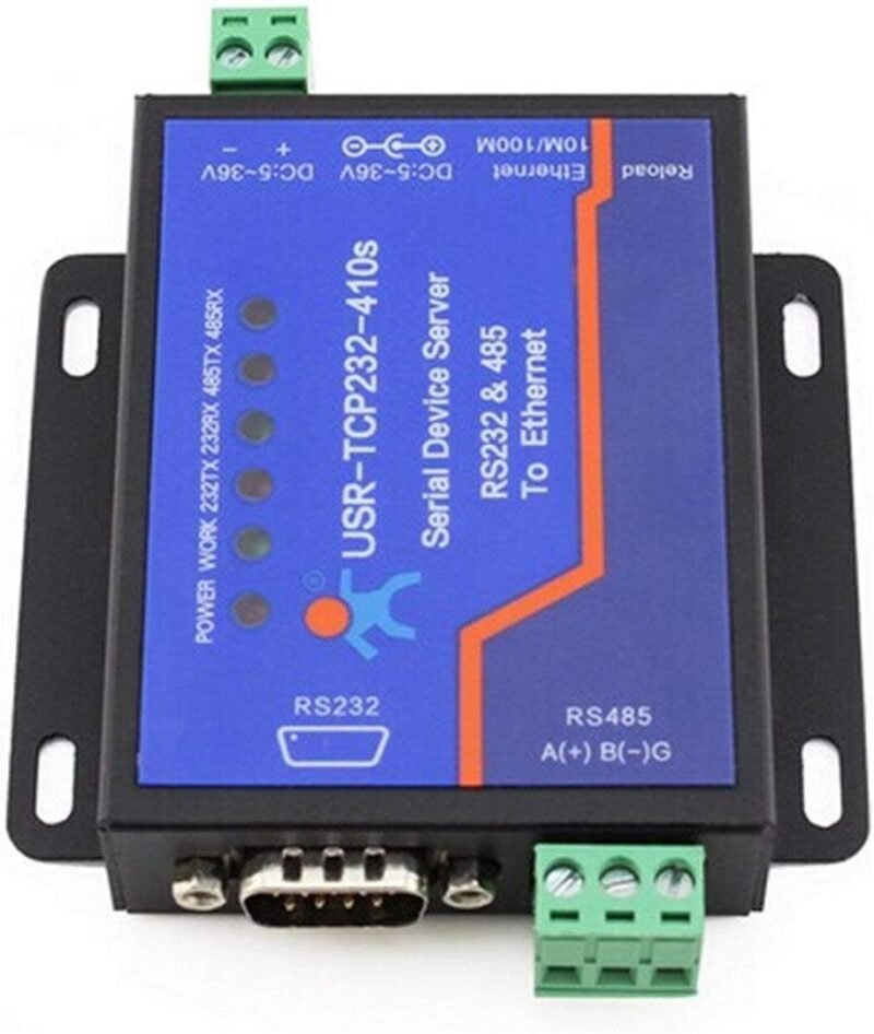 USR-TCP232-410S dual RS232 and RS485 to Ethernet device server and Modbus gateway