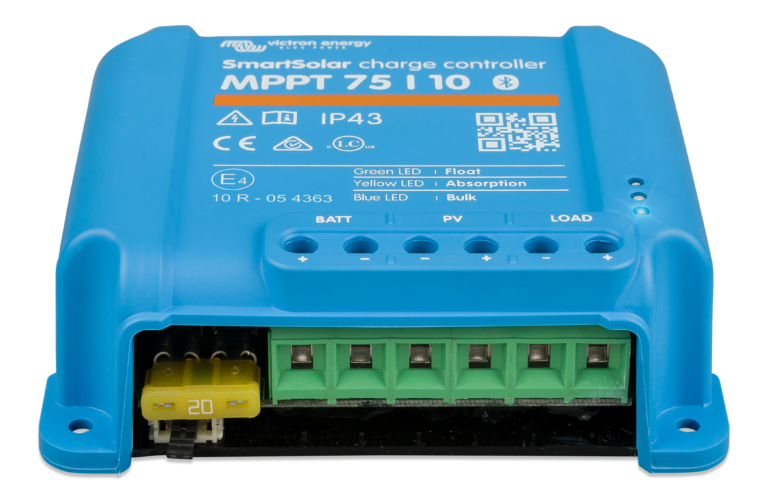Victron SmartSolar MPPT 75/10 Bluetooth solar charge controller with VE.Direct port for IoT telemetry