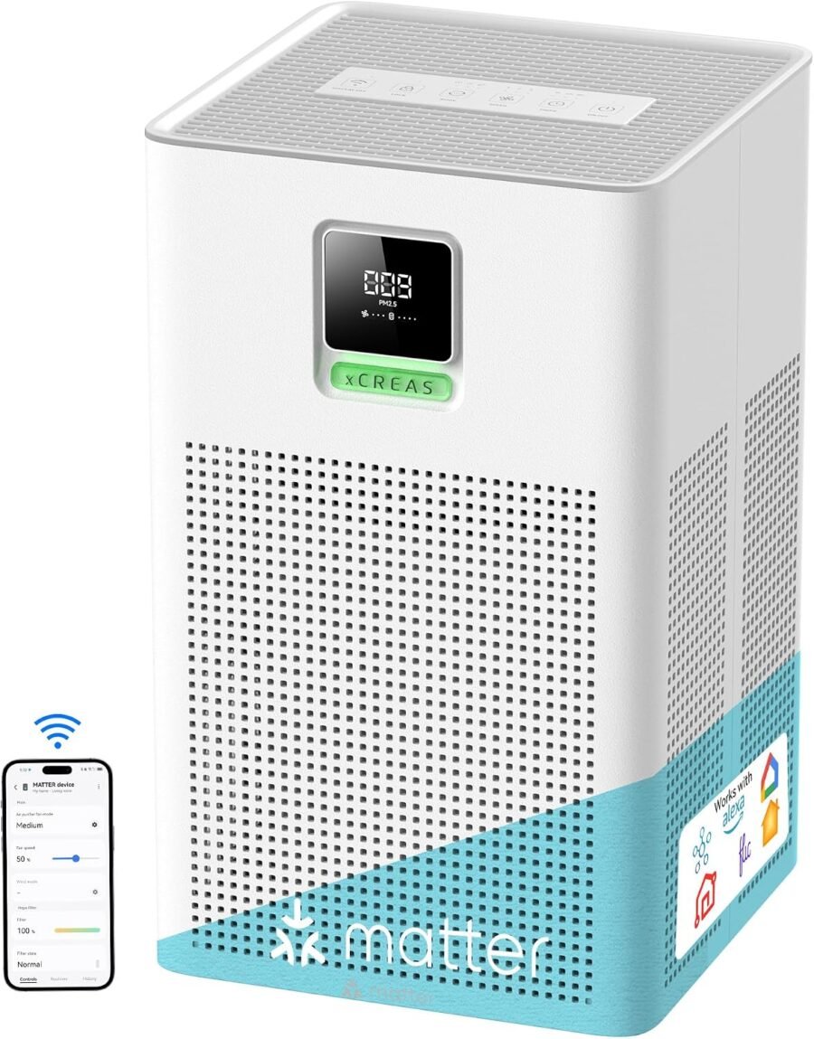 xCREAS Brivo300s Matter certified air purifier with H13 filter