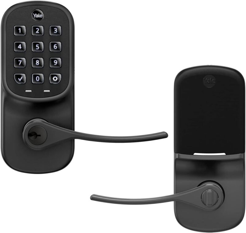 Yale Assure Lever keypad smart lever lock with Z-Wave in black suede