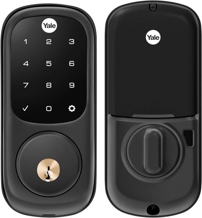 Yale Assure SL key-free touchscreen deadbolt with Z-Wave in black suede