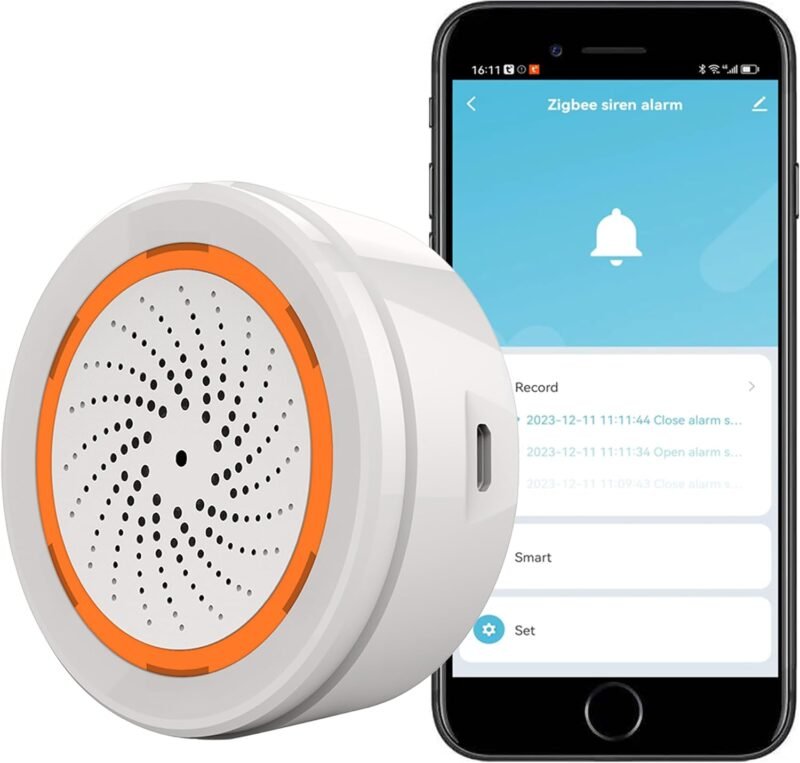 Zigbee smart siren alarm with sound and light