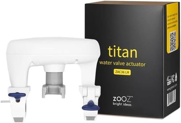 Zooz Titan ZAC36 Z-Wave Long Range water valve actuator with leak sensor probe